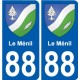 88 Neufchâteau blason autocollant plaque stickers ville
