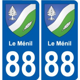 88 Neufchateau coat of arms sticker plate stickers city