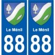88 Neufchateau escudo de armas de la etiqueta engomada de la placa de pegatinas de la ciudad