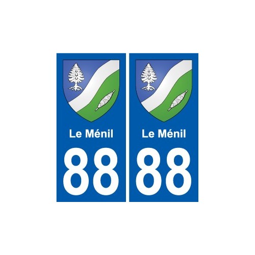 88 Neufchateau escudo de armas de la etiqueta engomada de la placa de pegatinas de la ciudad