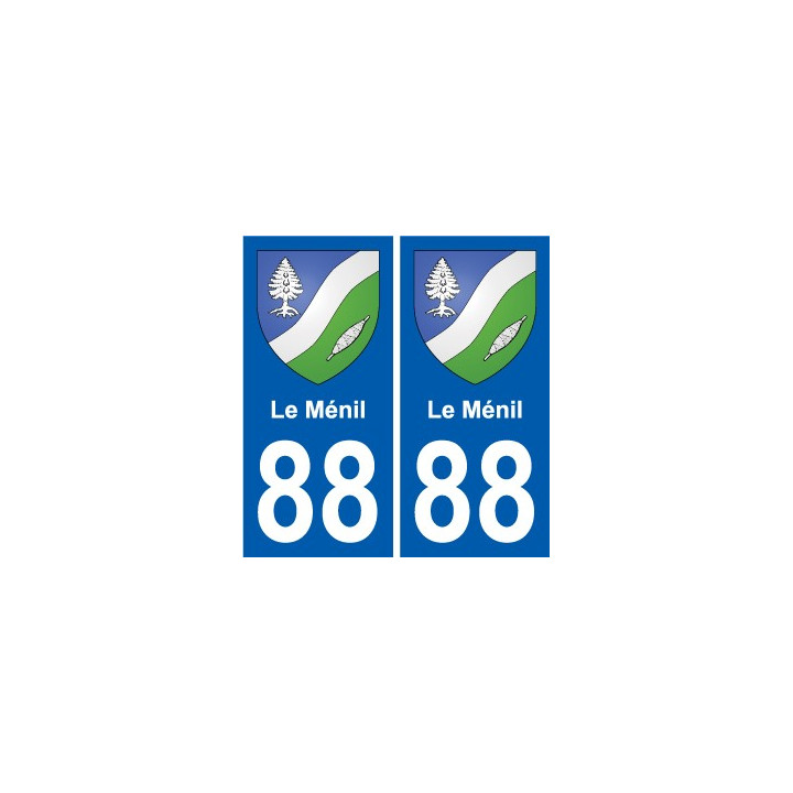 88 Neufchateau coat of arms sticker plate stickers city