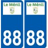 88 Neufchâteau logo autocollant plaque stickers ville