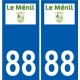 88 Neufchâteau logo autocollant plaque stickers ville