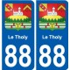 88 Neufchâteau blason autocollant plaque stickers ville