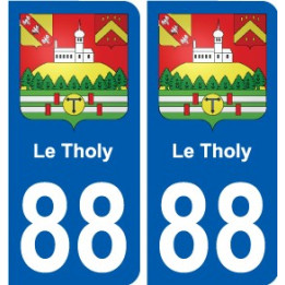 88 Neufchateau escudo de armas de la etiqueta engomada de la placa de pegatinas de la ciudad