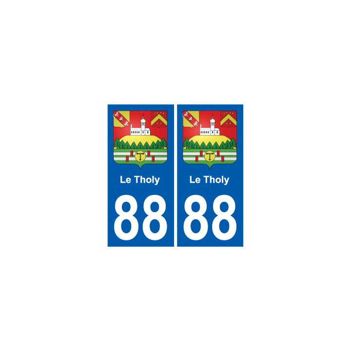 88 Neufchateau escudo de armas de la etiqueta engomada de la placa de pegatinas de la ciudad