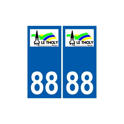 88 Neufchâteau logo autocollant plaque stickers ville