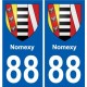 88 Neufchateau coat of arms sticker plate stickers city