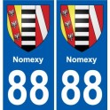 88 Neufchateau coat of arms sticker plate stickers city