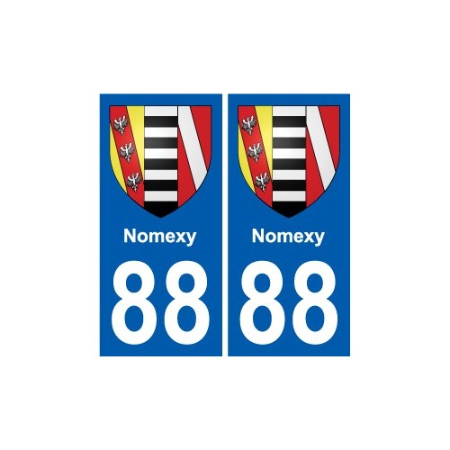 88 Neufchateau coat of arms sticker plate stickers city