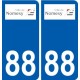 88 Neufchâteau logo autocollant plaque stickers ville