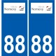 88 Neufchâteau logo autocollant plaque stickers ville