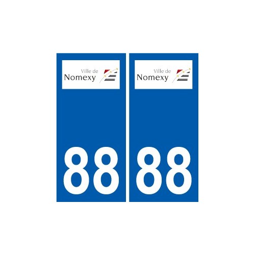 88 Neufchateau logotipo de la etiqueta engomada de la placa de pegatinas de la ciudad