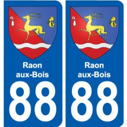 88 Neufchateau escudo de armas de la etiqueta engomada de la placa de pegatinas de la ciudad