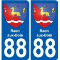88 Neufchateau coat of arms sticker plate stickers city