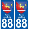 88 Neufchateau coat of arms sticker plate stickers city