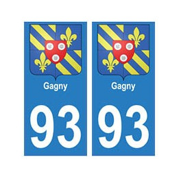 93 Gagny blason autocollant plaque stickers ville