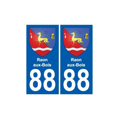 88 Neufchateau coat of arms sticker plate stickers city