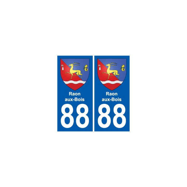 88 Neufchateau escudo de armas de la etiqueta engomada de la placa de pegatinas de la ciudad