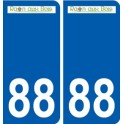 88 Neufchâteau logo autocollant plaque stickers ville