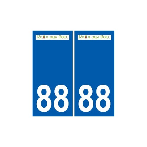 88 Neufchateau logotipo de la etiqueta engomada de la placa de pegatinas de la ciudad