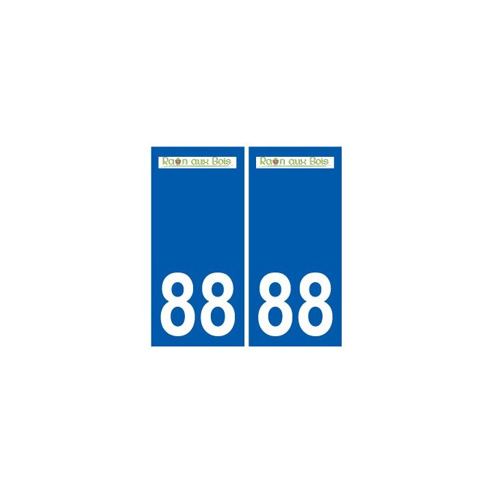 88 Neufchateau logotipo de la etiqueta engomada de la placa de pegatinas de la ciudad