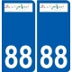 88 Neufchâteau logo autocollant plaque stickers ville