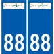 88 Neufchâteau logo autocollant plaque stickers ville