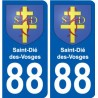 88 Neufchâteau blason autocollant plaque stickers ville
