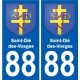 88 Neufchâteau blason autocollant plaque stickers ville