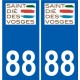 88 Neufchâteau logo autocollant plaque stickers ville