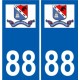 88 Neufchâteau logo autocollant plaque stickers ville
