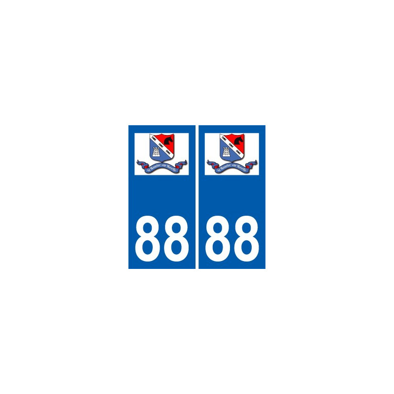 88 Neufchâteau logo autocollant plaque stickers ville