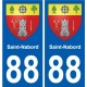 88 Neufchateau coat of arms sticker plate stickers city