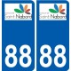 88 Neufchateau logotipo de la etiqueta engomada de la placa de pegatinas de la ciudad