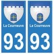 93 La Courneuve blason autocollant plaque stickers ville