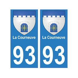 93 La Courneuve blason autocollant plaque stickers ville