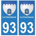 93 La Courneuve blason autocollant plaque stickers ville