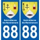 88 Neufchateau coat of arms sticker plate stickers city