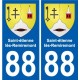 88 Saint-étienne-lès-Remiremont escudo de armas de la etiqueta engomada de la placa de pegatinas de la ciudad
