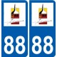 88 Neufchâteau logo autocollant plaque stickers ville