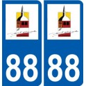 88 Neufchâteau logo autocollant plaque stickers ville