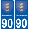 90 Bessoncourt blason autocollant plaque stickers ville