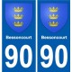 90 Giromagny stemma adesivo piastra adesivi città