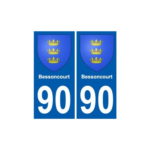 90 Bessoncourt blason autocollant plaque stickers ville