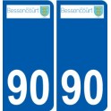 90 Bessoncourt logo autocollant plaque stickers ville