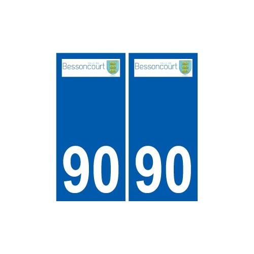 90 Bessoncourt logo autocollant plaque stickers ville