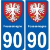 90 Bessoncourt blason autocollant plaque stickers ville