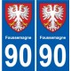 90 Giromagny wappen aufkleber typenschild aufkleber stadt