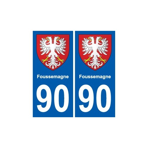 90 Giromagny escudo de armas de la etiqueta engomada de la placa de pegatinas de la ciudad